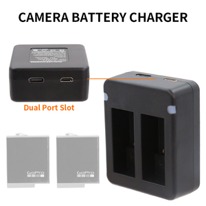 HONGDAK Portable Black <strong>Dual</strong> Port USB Action Camera for <strong>gopro</strong> Battery <strong>Charger</strong> for Hero 12/11/10/ 9/8/7 - Product Image 2