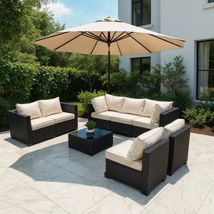 Ensemble <span class=keywords><strong>de</strong></span> canapés <span class=keywords><strong>de</strong></span> patio en rotin d'extérieur, design moderne, en PE, <span class=keywords><strong>prix</strong></span> <span class=keywords><strong>de</strong></span> gros - Product Image 5