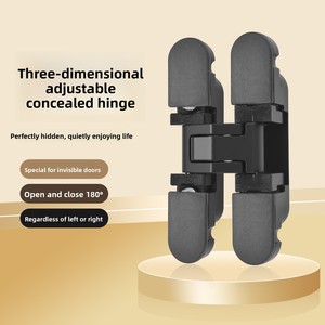 Dobradiças Invisíveis para Portas Internas, Ocultas, Ajustáveis em Três Dimensões, <span class=keywords><strong>Mini</strong></span>, em Liga de Zinco, Reforçadas, Dobráveis - Product Image 2