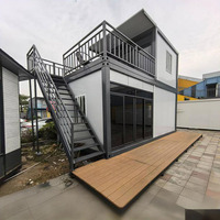 Maison préfabriquée à installation rapide, petite maison moderne à 2 étages, villa en conteneur extensible, 4 chambres pour la vie en plein air
