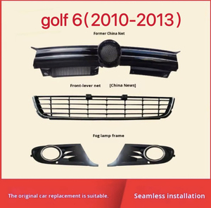 Phụ kiện xe hơi cao cấp <span class=keywords><strong>golf</strong></span> 6 phía trước Bumper lưới tản nhiệt phía trước mặt Bar lưới thấp hơn lưới tản nhiệt sương mù Khung ánh sáng làm lệch hướng điều kiện mới - Product Image 6