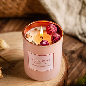 Factory-Made Scented Wedding Gift Candle in Glass Jar for Easter and Father's Day with <b>Dried</b> <b>Flowers</b> - Product Image 2