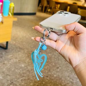 Bán Buôn Sáng Trái Tim Ren Keychain Với Tua Sợi Dây Thừng Và Chuông Đa Màu Sắc Nhựa Tình Yêu Keyring Hợp Thời Trang Cô Gái Túi Quyến Rũ - Product Image 6
