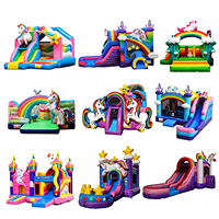 EN14960 Château gonflable géant commercial en PVC durable et robuste 6x4m pour enfants et adultes en plein air