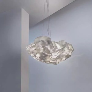 Lustre nuage espagnol, style français moderne, rond, blanc, LED, anti-éblouissement, 220V, culot E27 - Product Image 3