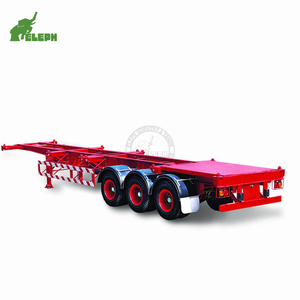 Chasis de transporte de contenedores extendido <span class=keywords><strong>Tri</strong></span> 3 Axle 40 Foot 40ft Marco extensible Esqueleto Remolques Chasis - Product Image 4