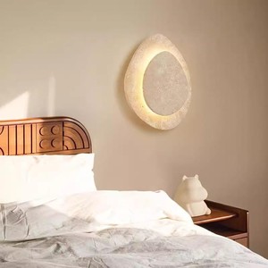 Lampe murale en pierre Huangdong 260x320mm, lumière LED, chambre à coucher, salon, design minimaliste - Product Image 2