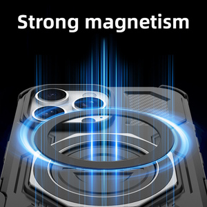 Ốp lưng kim loại có giá đỡ từ tính cho Honor 400 Pro 5G, ốp lưng chống sốc chắc chắn, lai giữa điện thoại và máy tính bảng cho <span class=keywords><strong>Oneplus</strong></span> Nord4 5G, iPhone 17 - Product Image 5