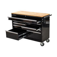 Chariot d'atelier robuste en acier WINMAX Tools DM1601, 9 tiroirs, glissières à billes, roues verrouillables à clé, design moderne, 545 kg