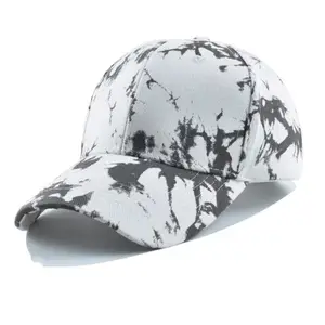 Bán buôn unisex TIE DYE Mũ bóng chày vài mùa hè dù để che nắng hat đầy màu sắc ngoài trời cap