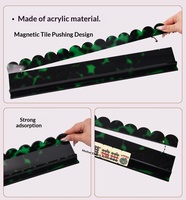 Support magnétique pour tuiles de mahjong en écaille de tortue ambre, conception à poussoir magnétique, organisateur de mahjong pour la maison et la salle de mahjong