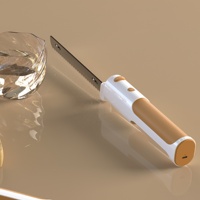 Couteaux de cuisine automatiques, lames en acier inoxydable, rechargeables par USB, couteau électrique pour couper le pain, la viande, 4 pièces