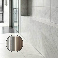 Panneaux muraux SPC multi-styles avec revêtement protecteur, service de découpe, épaisseur 2 mm 3 mm pour utilisation intérieure dans les salles de bain