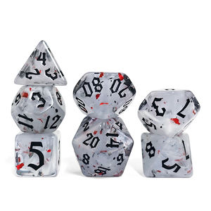 Jeu de dés à 7 pièces, dés polyédriques en os acrylique, 7 pièces/ensemble, dés à thème Knight's <span class=keywords><strong>Tale</strong></span>, dés en résine - Product Image 5