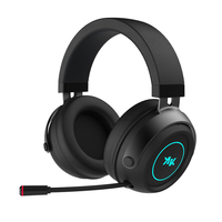 Casque de jeu sans fil RGB avec cadre métallique, micro à réduction de bruit ENC, faible latence, chargement Type-C pour console de jeu