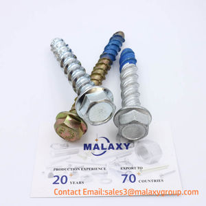 MALAXY-Cabeza de brida hexagonal, tornillo de anclaje de hormigón, acero al carbono galvanizado, tipo hexagonal, tipo zócalo - Product Image 4