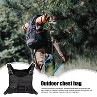 Sac de poitrine imperméable Oxford et gilet tactique pour hommes/femmes, équipement EDC avec fermeture éclair pour la course à pied, le cyclisme et les entraînements