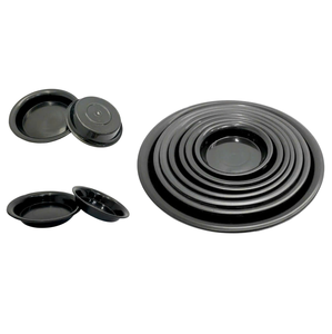 Heavy Duty Round Black <b>Plastic</b> Planter Saucers Drip Trays for Plant Pots Commercial Nursery Bulk Sales Factory Direct - Product Image 5
