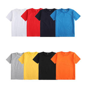 Vente en gros Chemises unies en coton vierge pour bébé garçon Chemises d'été pour enfants à manches courtes et col rond T-shirt <span class=keywords><strong>blanc</strong></span> à broderie pour petit garçon - Product Image 2