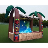 Tente de bar de plage gonflable en PVC personnalisée pour l'extérieur avec éclairage LED pour événements festifs, PVC durable, OEM