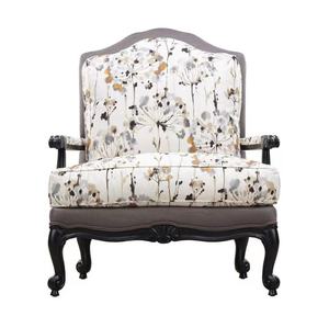 Europese Stijl Bloemen Gestoffeerde Fauteuil Stoel Ottomaanse Massief Houten Frame Accent Fauteuil Voetenbank Vintage <span class=keywords><strong>Chaise</strong></span> <span class=keywords><strong>Lounge</strong></span> - Product Image 2