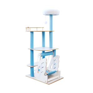 เสาหอคอยต้นไม้สำหรับแมวในร่มใช้ง่ายต่อการปีนเขาคอนโดแมว - Product Image 5