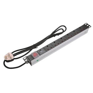 ปลั๊กไฟอังกฤษ 19 นิ้ว แบบราง PDU 6 ช่อง 8 ช่อง มาตรฐาน BS1363 13A พร้อมใบรับรอง CE ROHS - Product Image 3