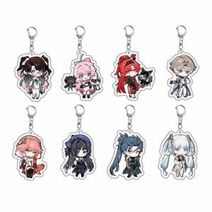 Cartoon <span class=keywords><strong>Sonic</strong></span> Vector Personajes Llaveros Prower Knuckles Echidna Amy Rose Doctor Eggman Sliver Shadow Acrílico Plástico Plata - Product Image 2