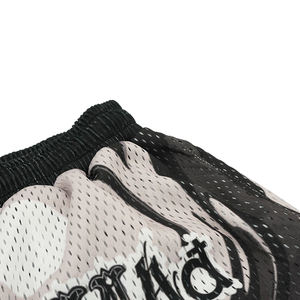 Short en maille double couche de luxe OEM de haute qualité personnalisé, Short en maille polyester décontracté pour salle de sport, lourd et frais - Product Image 2