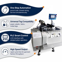 Machine de comptage et d'empilage entièrement automatique et efficace pour étiquettes de vêtements, machine à enfiler les étiquettes CE pour usine