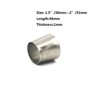 Réducteur de tuyau d'échappement en acier inoxydable Getitall, 38 mm-51 mm, longueur 46 mm, épaisseur 1 mm, connecteur à souder - Product Image 1