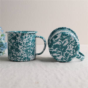 Tasse à café en céramique imprimée Logo personnalisable sud-coréen Splash métal acier pour Camping en plein air éclaboussures tasse mouchetée - Product Image 5