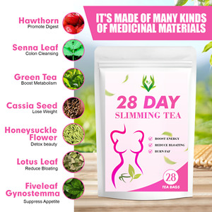 OEM/ODM Thé amincissant personnalisé rapide 28 jours Perte de poids Extraits de plantes Sachets de thé amincissants 100% Sûr sans effets secondaires Brûler les graisses - Product Image 2