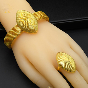 Ensemble de bijoux de <span class=keywords><strong>mariée</strong></span> TIANSHE Dubai pour femmes arabes, collier, boucles d'oreilles, bague, bracelet, ensemble 4 pièces - Product Image 5