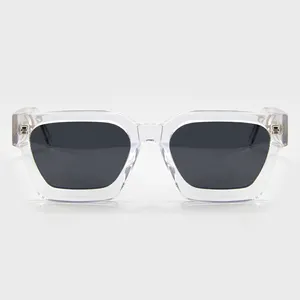 Hot Sale Fashion Design Trendy Shape UV400 Unisex Polarized Shades Acetate Sunglasses 2023