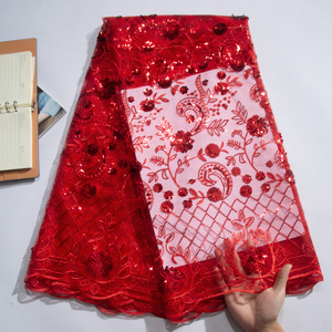 3792 <span class=keywords><strong>Pizzo</strong></span> <span class=keywords><strong>Nero</strong></span> con Paillettes Kalume, Tessuto Ricamato di Lusso Francese con Paillettes per Abiti da Sposa - Product Image 5