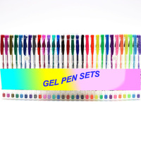 Ensemble de stylos gel de dessin d'art promotionnel papeterie de conception de cartes multifonctions 36/48/60G Kits de stylos gel d'encre scintillante en plastique