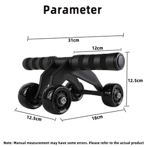 Ab Muscle Roller Abdominal Chakra Quatre Roues Sain Ventre Roue Nouveau Rouleau Roue ab Exercice Pull Core Formation <span class=keywords><strong>Gym</strong></span> Sports - Product Image 2