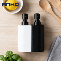 Distributeur de lotion en polyrésine avec pompe, grand flacon de savon liquide mince pour salle de bain, lavage des mains et lotion, conception rechargeable