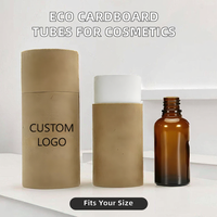 Tubes en papier personnalisés de haute qualité, écologiques, imprimés par estampage, pour emballages de cosmétiques, de parfums et d'huiles essentielles