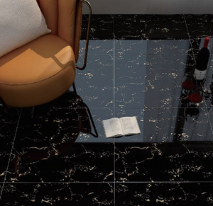 Carreaux de sol en porcelaine Porcelanato 60x60cm, carreaux d'intérieur modernes pour salon, villa, centre commercial, antibactériens, antidérapants, aspect <span class=keywords><strong>pierre</strong></span> - Product Image 2