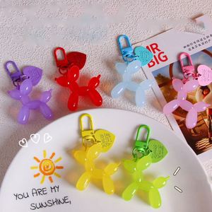 Gift Wholesale Jelly Balloon Dog Plastic Keychain Metal Pendant Cartoon Cute Dog Love Pendant <b>Backpack</b> Decoration - Product Image 6