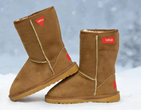 Chaussures de marque de créateur unisexes en gros OEM/ODM, bottes de neige à plateforme doublées de fourrure, pantoufles thermiques chaudes pour l'hiver