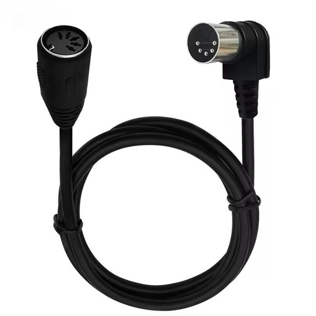 50cm DIN 5Pin Male to Female 90 Degree Elbow Audio MIDIAT Adapter Cable for MIDI Keyboard MIDI Extension Cable
