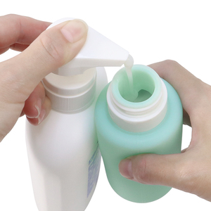 Custom Logo 200ml Food Grade Silicone Travel Bottle Leakproof Refillable Shampoo Lotion Squeeze Bottle BPA Free OEM ODM - Product Image 3