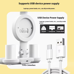 Lampada da <span class=keywords><strong>Tavolo</strong></span> LED Moderna con Display Data, 2 Portapenne, Controllo Touch, Ricaricabile, per Camera da Letto - Product Image 4