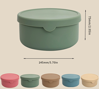 Boîte à lunch portable en silicone rose de qualité alimentaire pour enfants, réutilisable, anti-fuite, écologique, compatible micro-ondes, prix usine