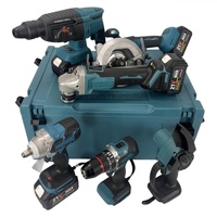 Offre Spéciale : Ensemble 6 Pièces Sans Fil 21V avec Batterie Lithium – Perceuse à Percussion, Clé Électrique, Perceuse Sans Balais, Meuleuse d'Angle, Perceuse à Main