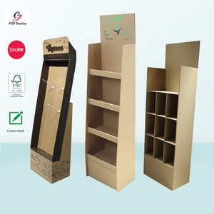 CYJ <strong>Supplier</strong> Customize Template Promotion Corrugated <strong>Display</strong> Shelf POP up Kraft Paper <strong>Floor</strong> <strong>Display</strong> <strong>Rack</strong> Cardboard <strong>Display</strong> Stand - Product Image 2