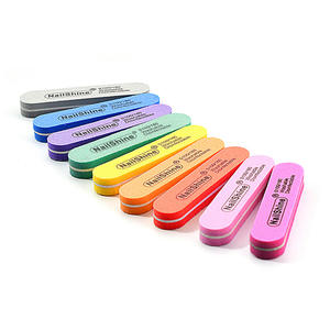 Mini lima de uñas con logotipo personalizado, bloque de amortiguación colorido de doble cara, 100/180 esponja de esmeril, Mini lima de uñas recta - Product Image 3